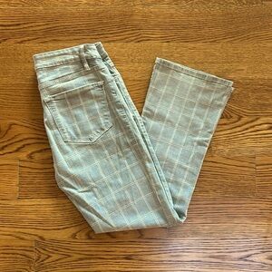 Frame Denim plaid le crop mini boot cropped  jean size 28 cotton with Lycra